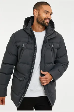 Threadbare Waterdichte pufferjas met capuchonM