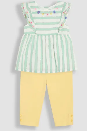 JoJo Maman Bébé Frill Sleeve Blouse & Leggings Set 2 Piece110116cm