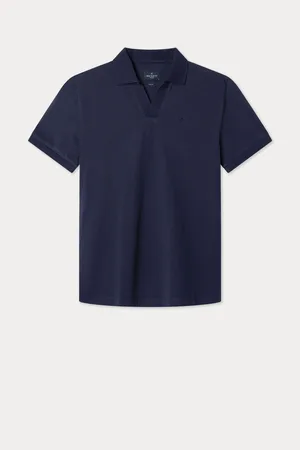 Hackett Soft Jersey Polo Shirt With Open Collar3X-Large