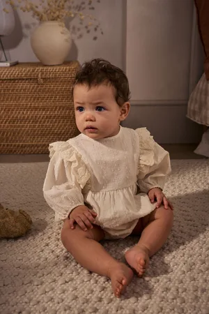 Next Woven Long Sleeve 100% Cotton Baby Bloomer Romper (0mths-3yrs)1.5