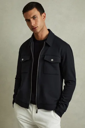 Reiss Medina Zipped Interlock-Jersey Overshirtlarge