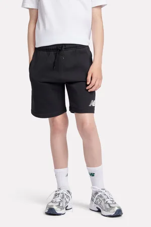 New Balance Boys 100% Cotton French Terry Stacked Logo Shorts8