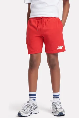 New Balance Boys 100% Cotton French Terry Stacked Logo Shorts14