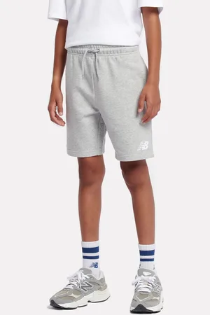 New Balance Boys 100% Cotton French Terry Stacked Logo Shorts7
