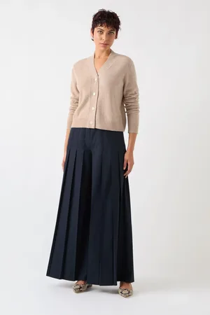 LK Bennett Mara Oatmeal Wool Blend V-Neck CardiganM