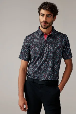 PUMA Cloudspun Golf poloshirt met paisleyprint voor herenM