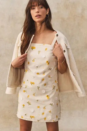 Next Floral Ditsy Print Embroidered 100% Cotton Mini Dress42