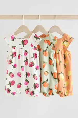 Next 100% katoenen Baby rompertjes met print set van 27480cm