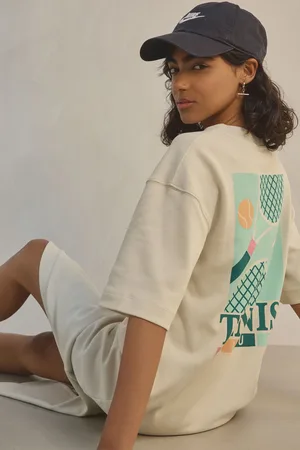 Next Short Sleeve Crew Neck Jersey Back Graphic Midi Dress44tall