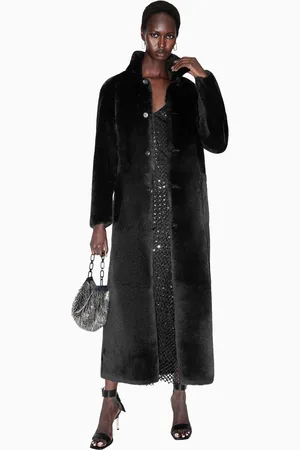 AllSaints AllSaints Serra Maxi Shearling 100% Cotton CoatsXS