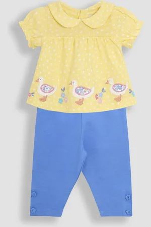 JoJo Maman Bébé Duck Appliqué Collared Blouse & Leggings Set 2 Piece9298cm