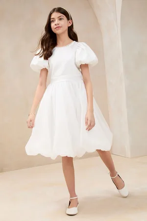 Lipsy London Puff Sleeve Bubblehem Occasion Dress (2-11yrs)104110cm