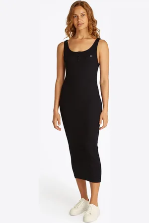 Tommy Hilfiger Slim Sleeveless 100% Cotton Bodycon Dressmedium