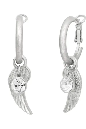 Bibi Bijoux Silver Tone Serenity Interchangeable Hoop Earringseen