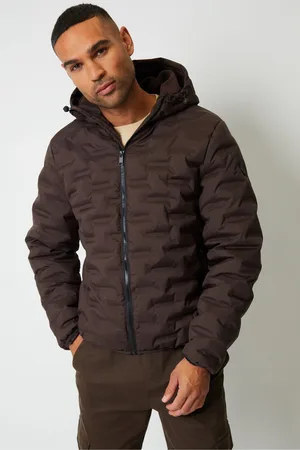 Threadbare Regenbestendig gewatteerd pufferjack met capuchonL