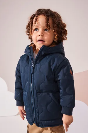 Next Gewatteerde met Borg-fleece gevoerde, regenbestendige jas (3mnd-7jaar)9