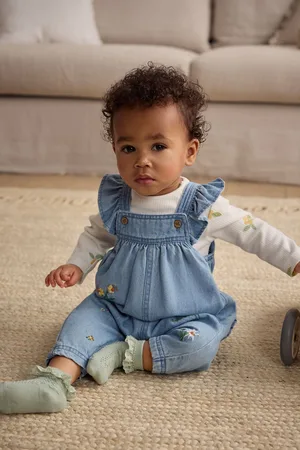 Next Baby Long Sleeve Top & Dungarees Set (0mths-2yrs)Tot 3 maanden (62cm)