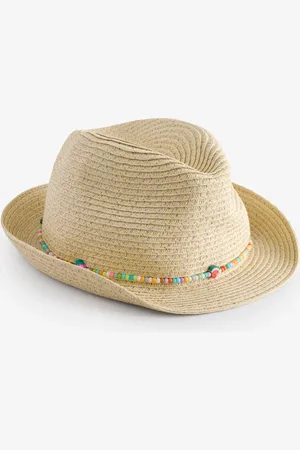 Accessorize Girls Beaded Band Straw Hat122128cm
