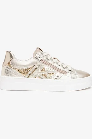 Nero Giardini Leather Laser Cut Platform Trainerseu37