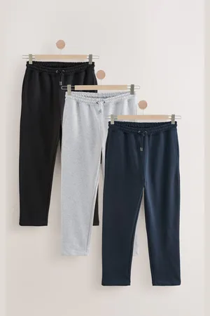 Next Straight Leg Jersey Joggers 3 PackL kort