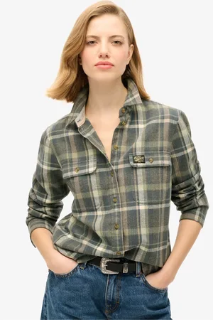Superdry 100% katoenen flanellen overhemd met Lumberjack-ruit44