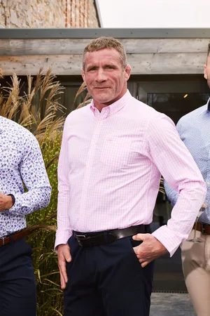 Raging Bull Pink 100% Cotton Long Sleeve Classic Gingham ShirtM