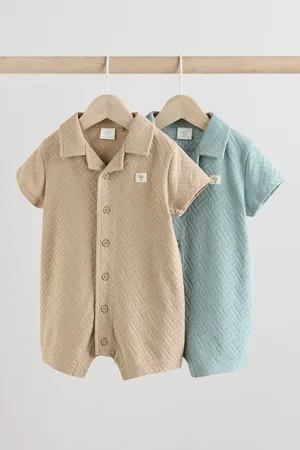 Next Baby 100% Cotton Rompers 2 Pack8692cm