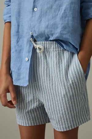 Reiss Bay Seersucker Striped Swim Shorts110116cm