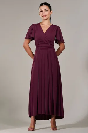 Jolie Moi Short Sleeve Soft Silky Jersey Maxi Dress38petite