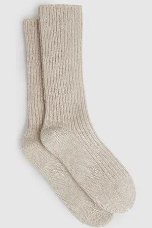 Reiss Carmen Rib-Knit Socks With Cashmere34-36