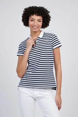 U.S. Polo Assn. U. S. Polo Assn Womens Stripe Polo Shirtxsmall