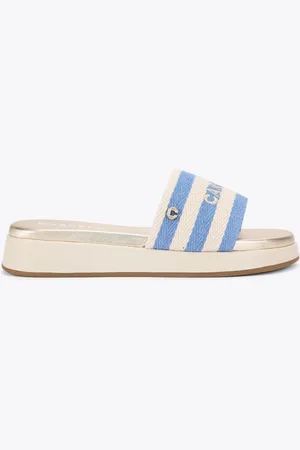 Carvela Blue Palermo Stripe Mule Sandalseu355