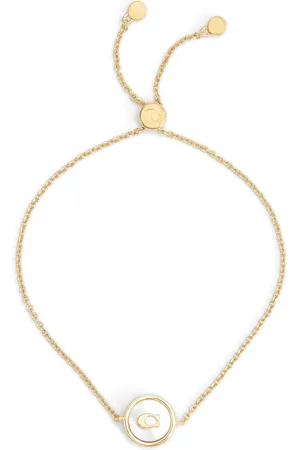 Coach Signature Mother of Pearl Coin Slider Braceleteen