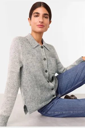 Whistles Isla Ribbed Cardiganlarge
