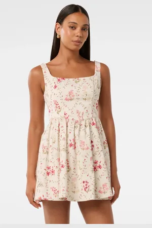 Forever New Brielle Printed Lace-Up Mini Dress44