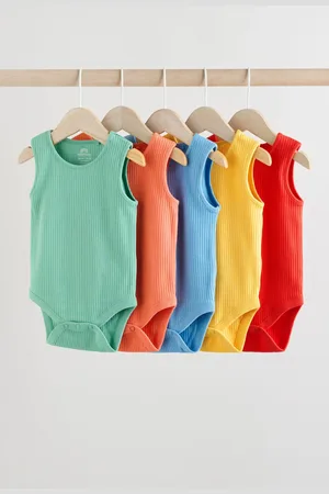 Next Baby Vest 100% Cotton Bodysuits 5 Pack9298cm
