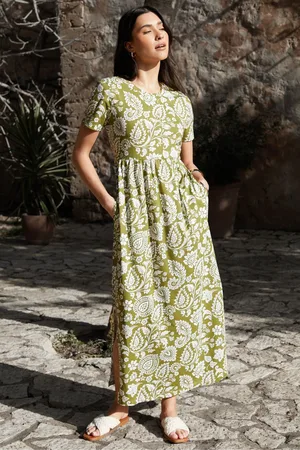 Threadbare 100% katoenen jersey maxi-jurk met zakken40
