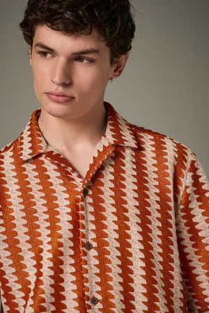 Next Gestreept en gehaakt shirt met korte mouwen3X-Large