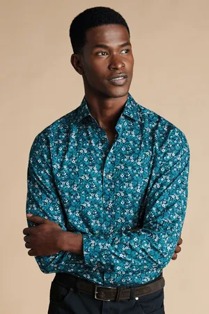Charles Tyrwhitt Classic Fit Liberty Fabric Floral Print 100% Cotton ShirtM
