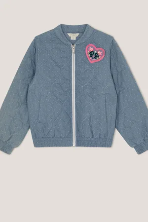 Monsoon Heart Quilted Chambray Bomber Jacket98104cm