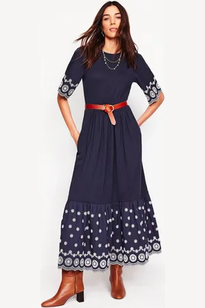 Boden Isabel Broderie Mix Maxi Dress46