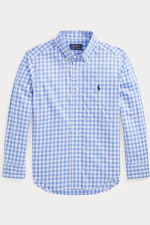 Ralph Lauren Boys Gingham Check Poplin Shirt4 jr