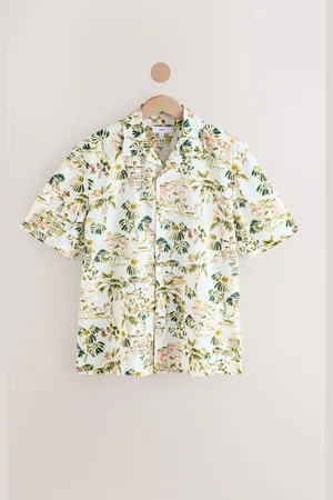 Next 100% Cotton Watercolour Printed Short Sleeve Shirt5X-Large