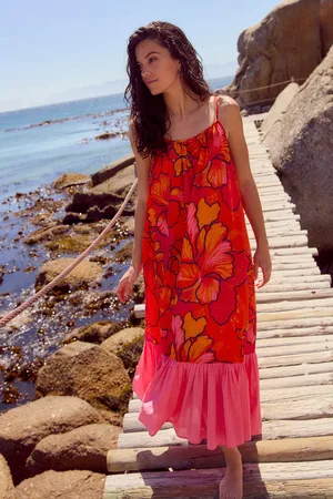 Next 100% Cotton Strappy Tiered Midi Dress40