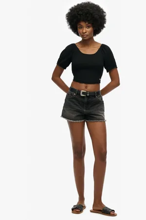 Superdry Mid Rise Denim Hot 100% Cotton Shorts44