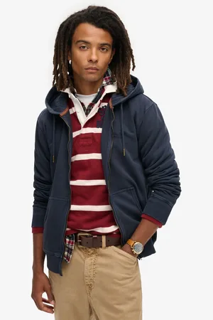 Superdry 100% katoenen Essential hoodie met logo, rits en wassingXXL