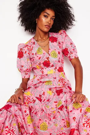 Boden 100% Cotton Bella Puff Sleeve Maxi Dress40