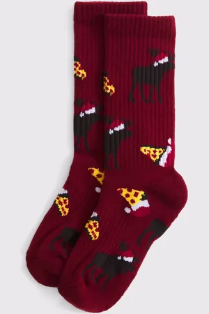 Abercrombie & Fitch Blue Christmas Print SocksL-XL