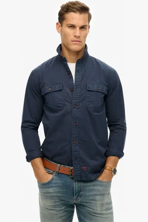 Superdry Military Long Sleeve 100% Organic Cotton ShirtLarge