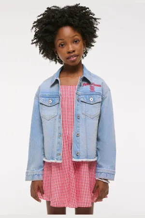 Abercrombie & Fitch Blue Embroidered Denim Jacket158164cm